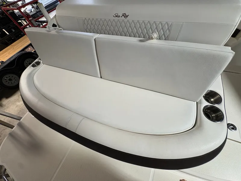 Slide: The Image of Rear seating of Sea Ray SLX 280 boat, 2021 model. - 21