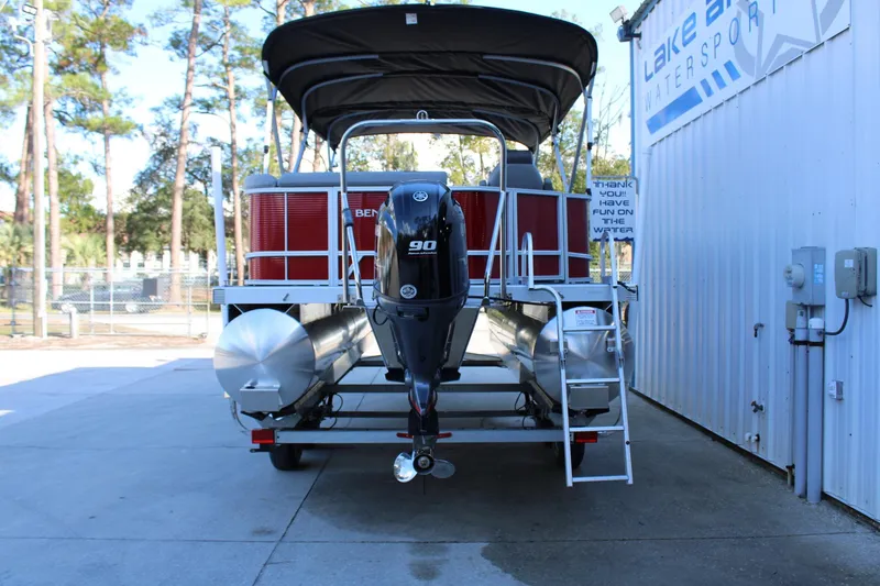 Slide: The Image of 2025 Bennington 20S pontoon boat with Yamaha 90 engine at Lake Area Watersport. - 7