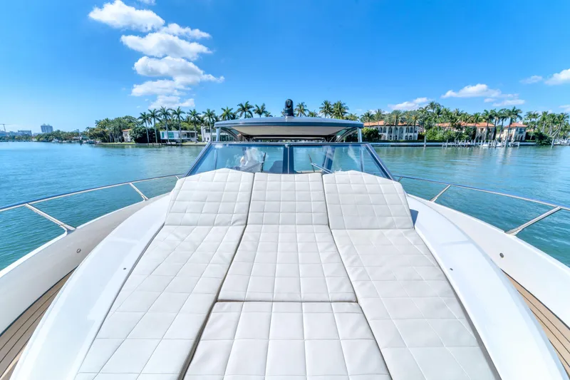 Slide: The Image of Luxurious 2017 Absolute 40 STL yacht with sunbathing deck, cruising on a scenic waterway. - 15