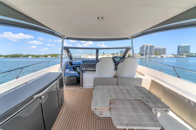 Slide: The Image of Luxurious 2017 Absolute 40 STL yacht interior with scenic waterfront view. - 30