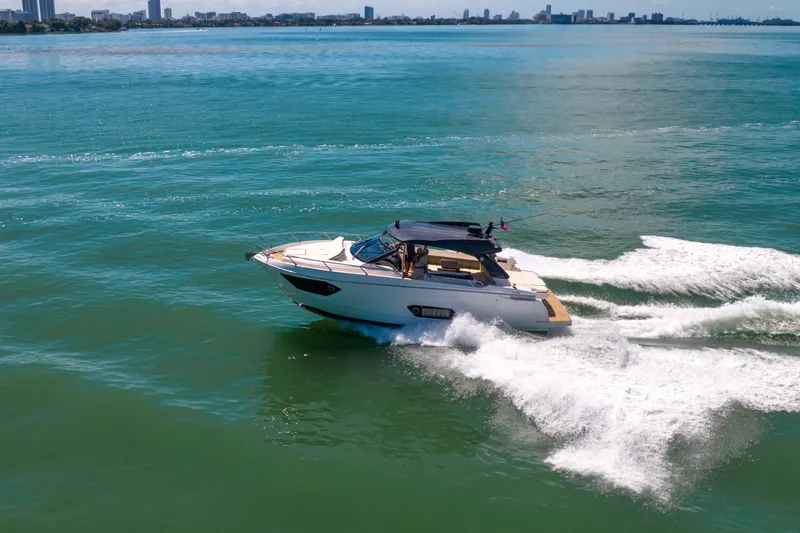 Slide: The Image of Luxury Absolute 40 STL yacht cruising on open water, 2017 model. - 91