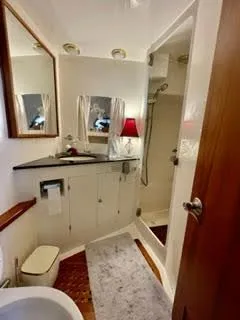 Slide: The Image of Bathroom in a 1996 President 545 yacht. - 46