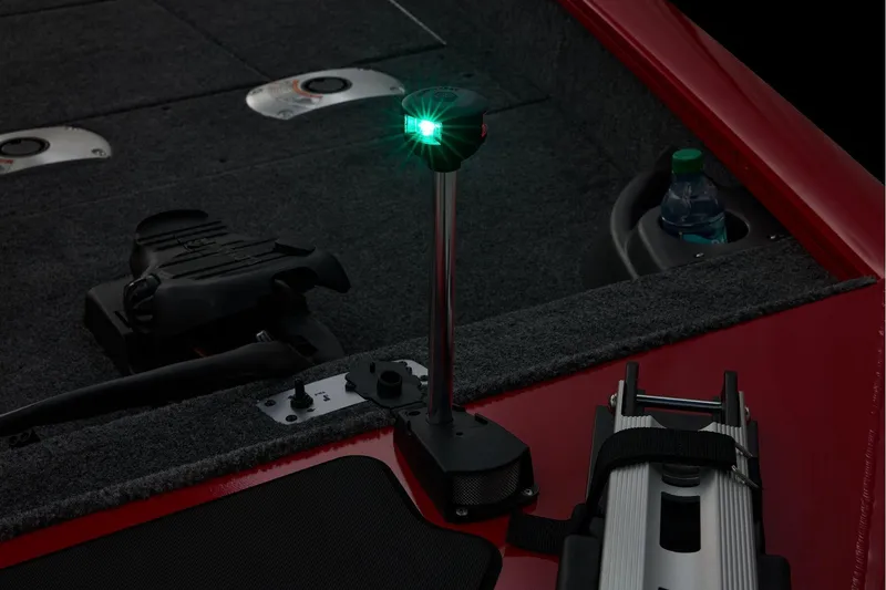 Slide: The Image of Manufacturer Provided Image: 2026 Tracker Pro Team 175 Crappie Edition boat interior with green navigation light. - 37