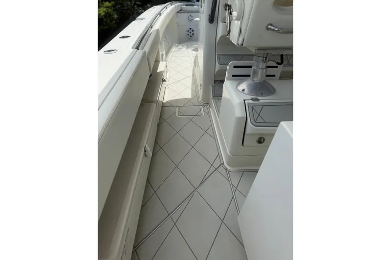 Slide: The Image of Interior view of 2017 HCB 53 Suenos boat, showcasing sleek design and modern features. - 16