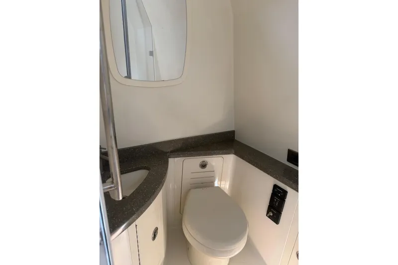 Slide: The Image of Luxurious bathroom interior of 2017 HCB 53 Suenos yacht with modern fixtures. - 46