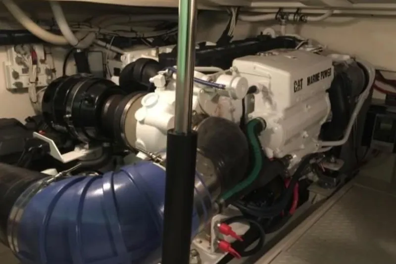 Slide: The Image of Engine room of a 2007 Rampage 38 Express with CAT marine power engine. - 7