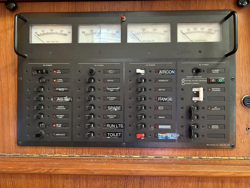 Slide: The Image of Control panel of a 1987 Wauquiez Centurion sailboat. - 24
