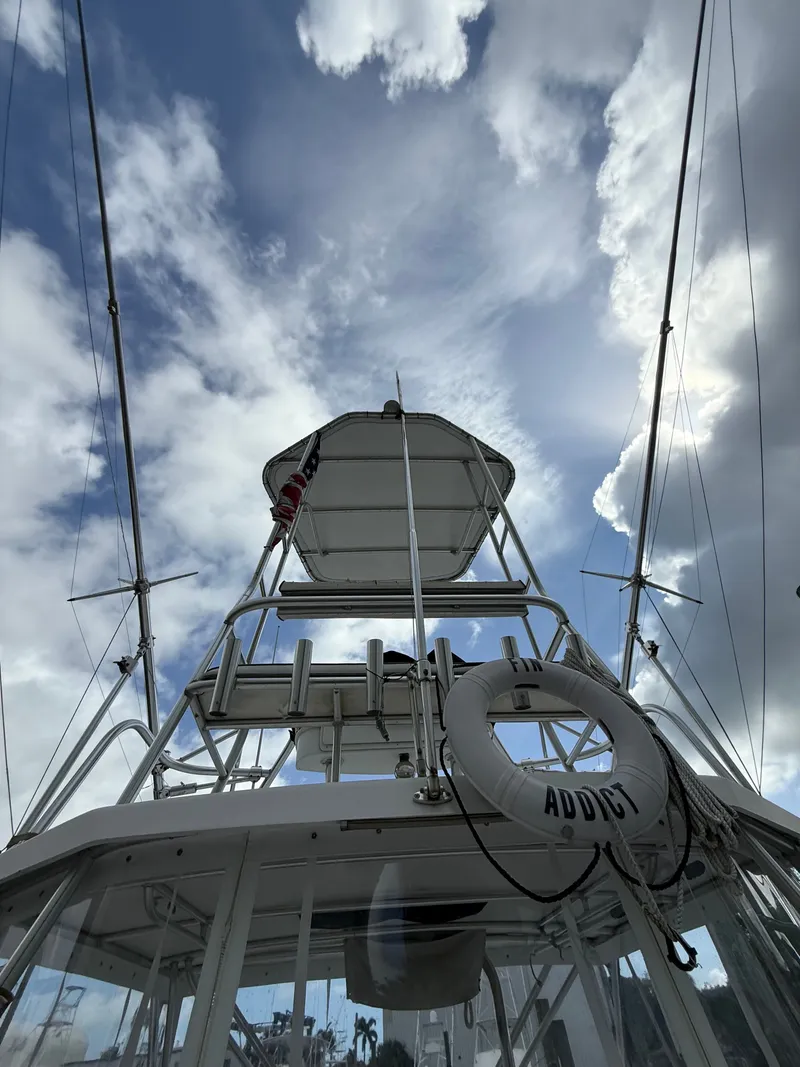 Slide: The Image of Luhrs Tournament 290 Open 2000 with lifebuoy and cloudy sky. - 17