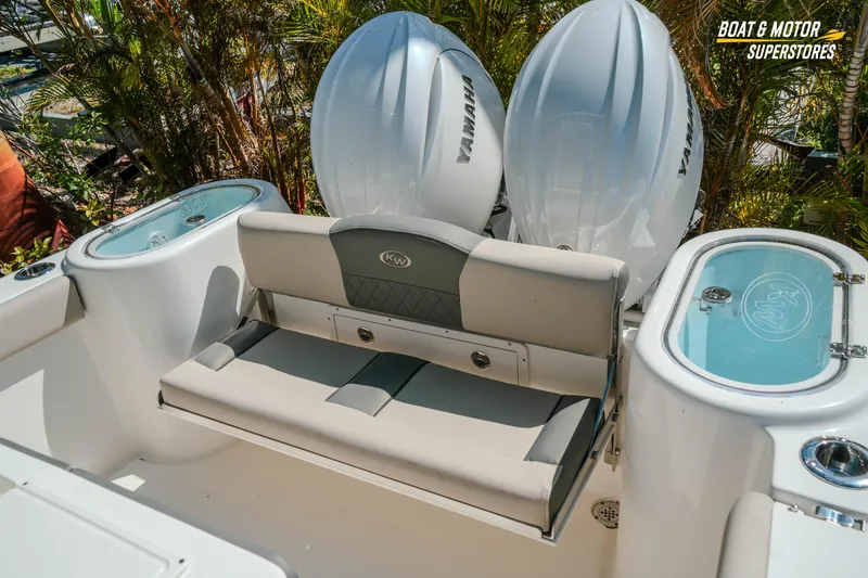 Slide: The Image of 2026 Key West 260 Center Console boat with Yamaha engines and comfortable seating. - 33