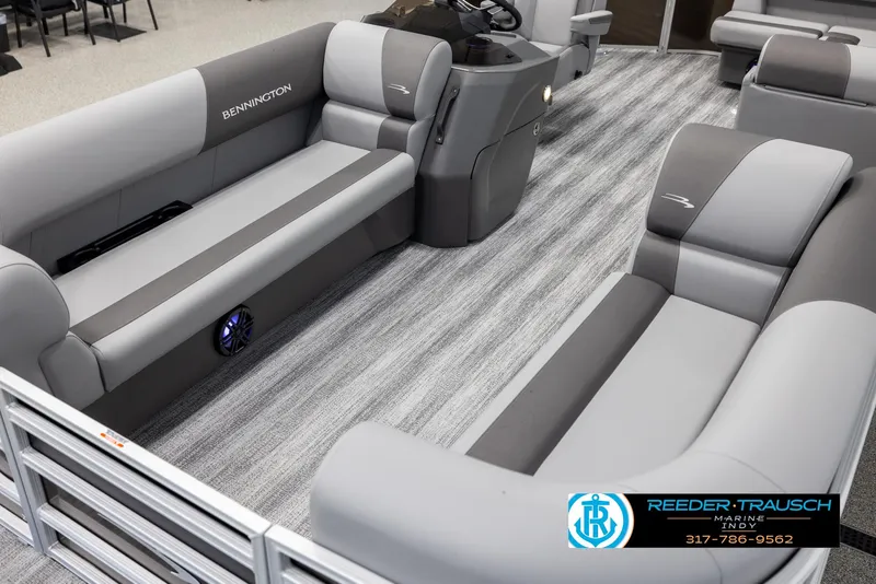 Slide: The Image of Interior of the 2025 Bennington 21 SL pontoon boat. - 10