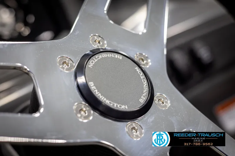 Slide: The Image of Close-up of a 2025 Bennington 21 SL steering wheel. - 28