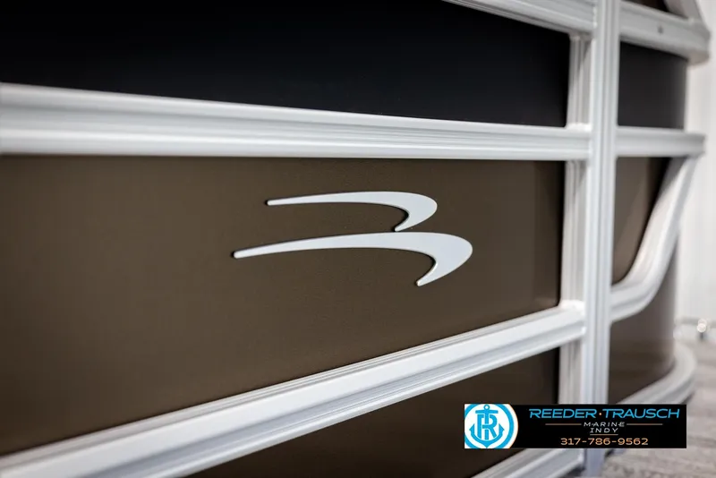Slide: The Image of Close-up of Bennington 21 SL 2025 boat logo. - 44
