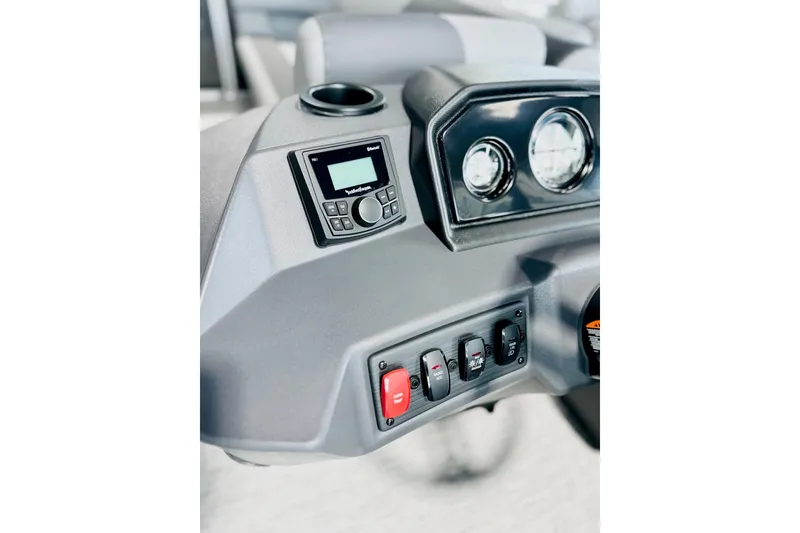 Slide: The Image of Dashboard of 2026 Bennington 23 SSR boat with control panel and gauges. - 3