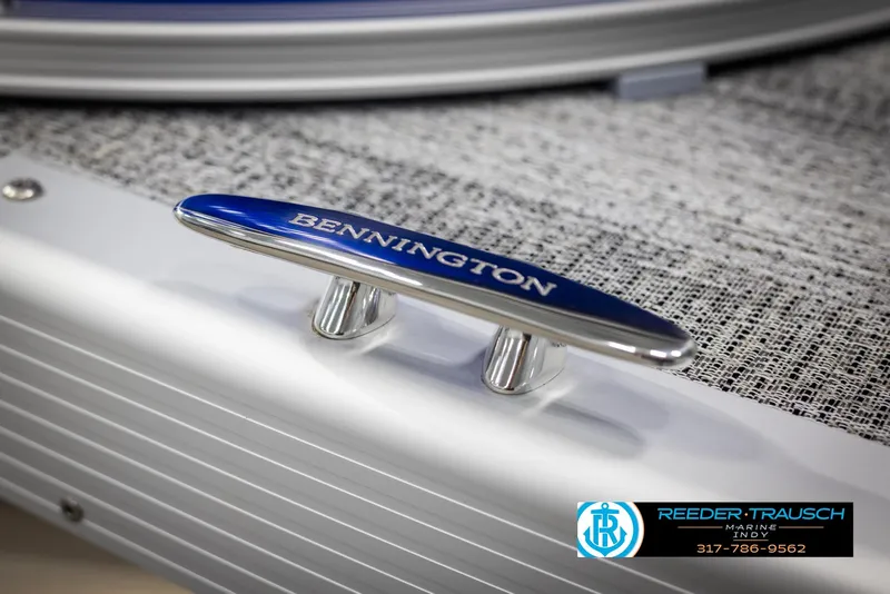 Slide: The Image of Close-up of Bennington 21 SSR 2025 boat details. - 44