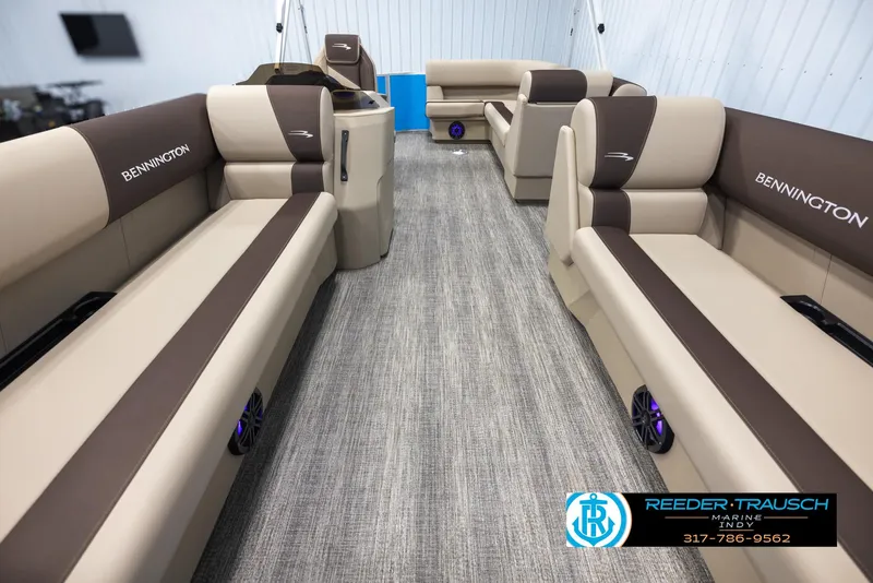 Slide: The Image of Interior of 2025 Bennington 20 SL pontoon boat. - 13