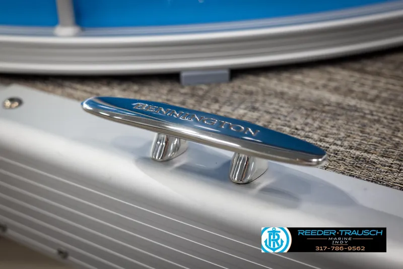 Slide: The Image of Close-up of a Bennington 20 SL boat detail, year 2025. - 45