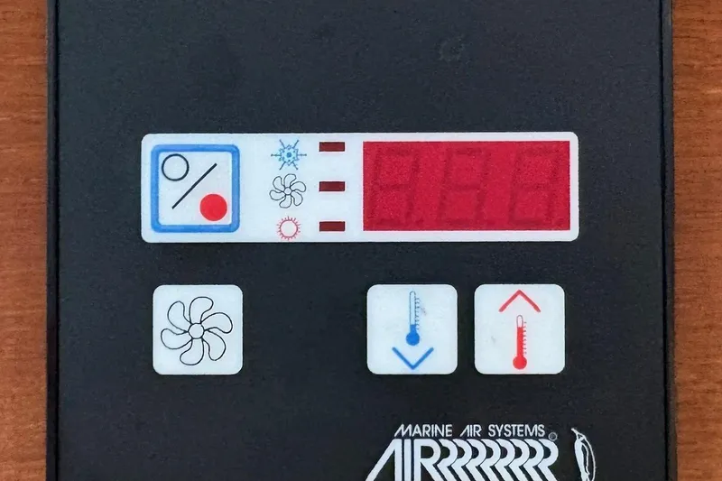 Slide: The Image of Control panel of a 1992 Catalina 34 Marine Air Systems unit. - 22