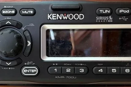Slide: The Image of Kenwood KMR-700U stereo system on a 1992 Catalina 34 boat. - 26