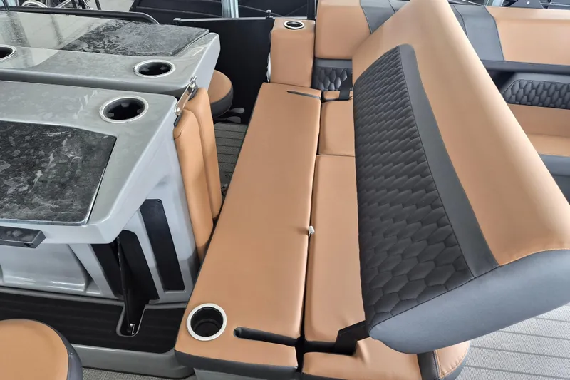 Slide: The Image of Luxurious interior of 2026 Sylvan L3 DLZ Bar with elegant seating and table design. - 11