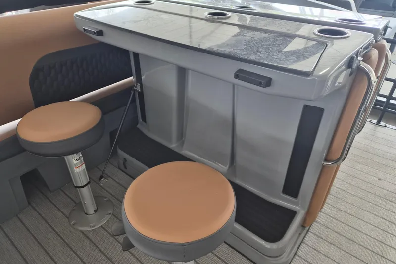 Slide: The Image of 2026 Sylvan L3 DLZ Bar interior with bar stools and sleek countertop design. - 13