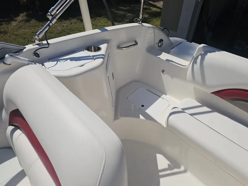 Slide: The Image of Interior of a 2012 Godfrey Hurricane 217 Sundeck boat. - 11