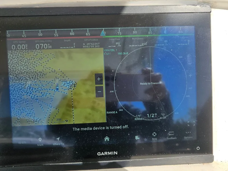 Slide: The Image of Garmin marine GPS display on 2006 Robalo R265 Walkaround. - 21