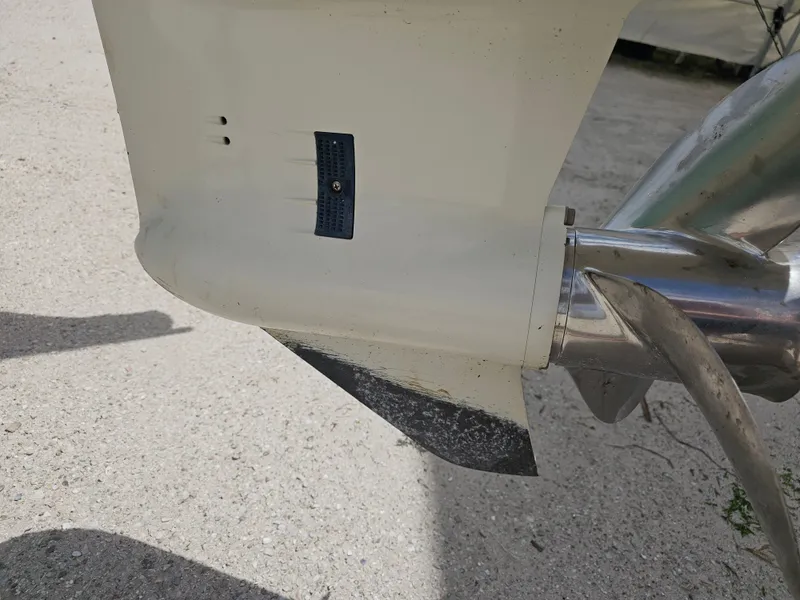 Slide: The Image of Close-up of a Dorado 23 boat propeller, year 2000. - 26