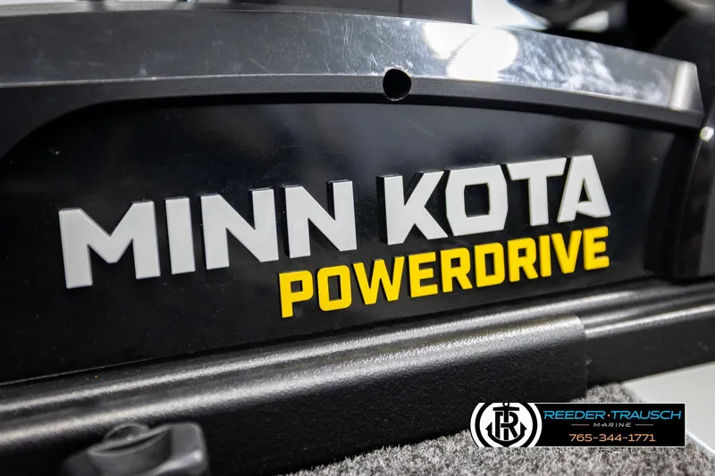 Slide: The Image of Minn Kota PowerDrive motor on 2025 Lund 1600 Fury SS boat. - 25