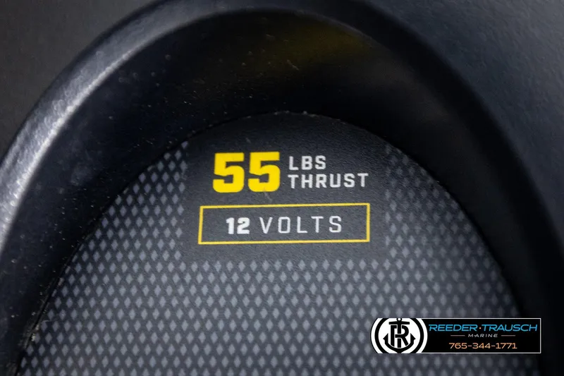 Slide: The Image of 2025 Lund 1600 Fury SS, 55 lbs thrust, 12 volts, Reeder-Trausch Marine branding. - 27