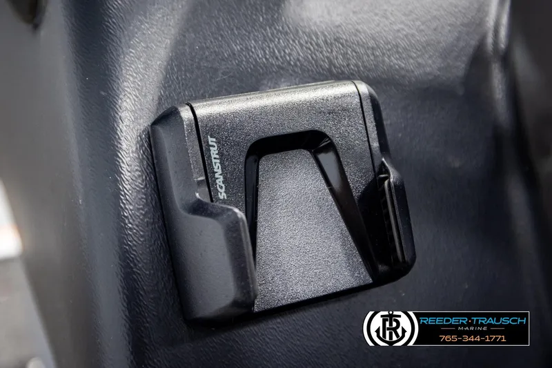 Slide: The Image of Close-up of a Scanstrut mount on a 2025 Lund 1600 Fury SS boat. - 31