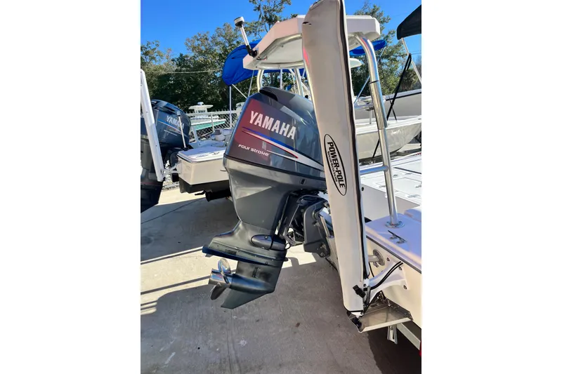 Slide: The Image of 2007 Sea Chaser 180 Flats boat with Yamaha four-stroke outboard motor and Power-Pole anchor. - 5