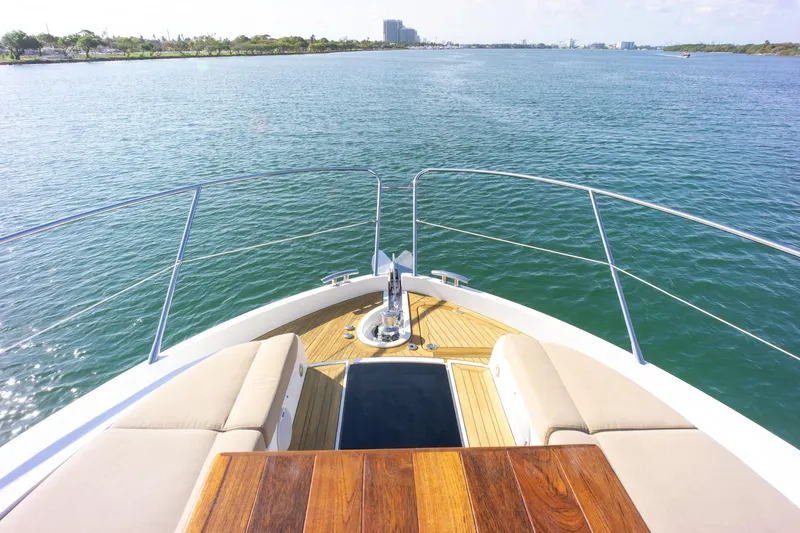 Slide: The Image of Bow view of 2018 Sunseeker Manhattan 52 yacht on calm water. - 26