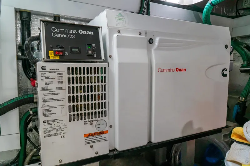 Slide: The Image of Cummins Onan generator in 2018 Sunseeker Manhattan 52 yacht engine room. - 92