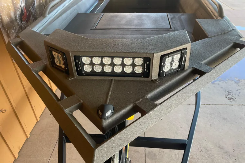 Slide: The Image of 2026 Reaper Boats 553 Timber Reaper with LED lights on the bow. - 5