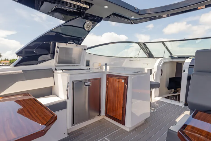 Slide: The Image of Luxurious interior of 2021 Cruisers Yachts 38 GLS with sleek design and modern amenities. - 30