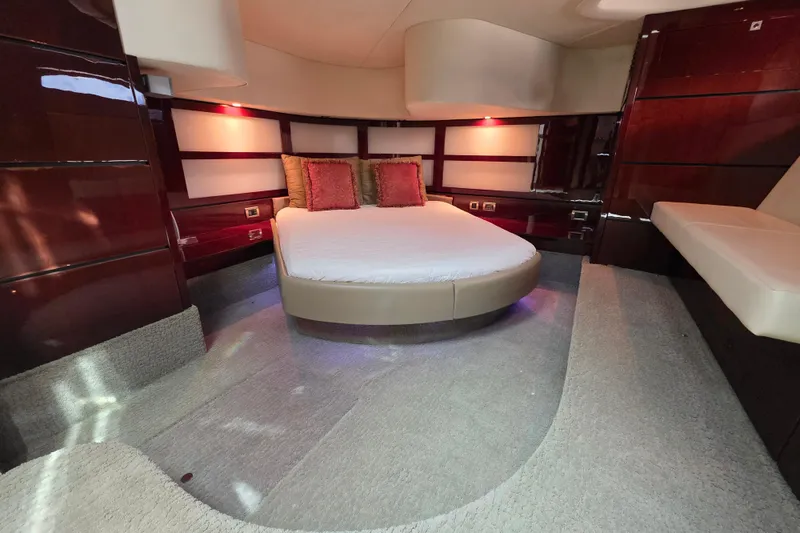 Slide: The Image of Luxurious 2008 Sea Ray 47 Sedan Bridge cabin with elegant interior design. - 29