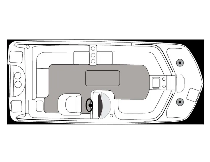 Slide: The Image of Manufacturer Provided Image: Top view layout of a 2015 Hurricane SunDeck Sport 201 OB boat. - 33