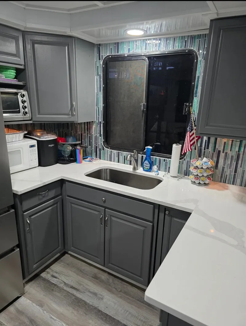 Slide: The Image of Modern kitchen in STARDUST 53 houseboat, built in 1992. - 35