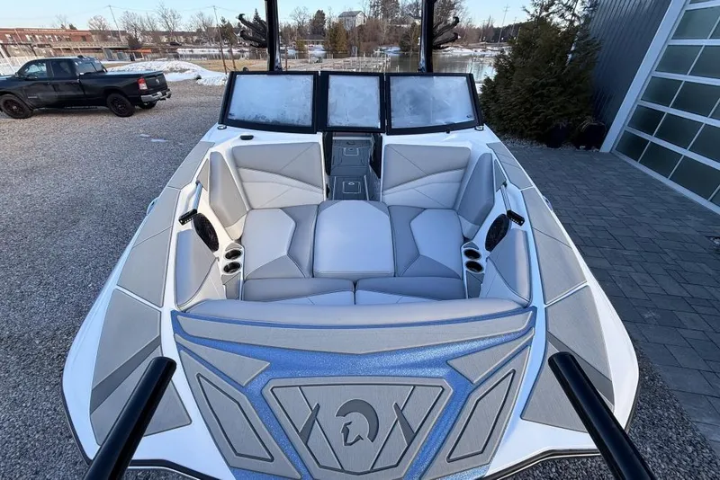 Slide: The Image of 2026 Centurion Nv233 boat interior with sleek seating and modern design. - 8