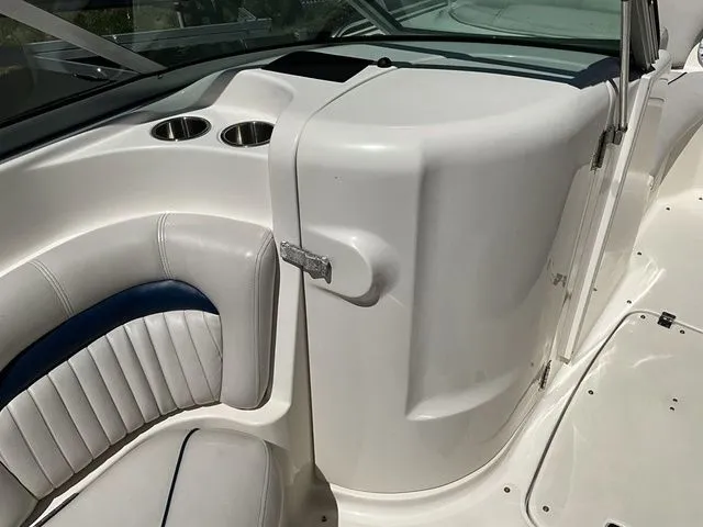 Slide: The Image of Interior of a 2008 Hurricane SunDeck 2000 boat with seating area. - 13