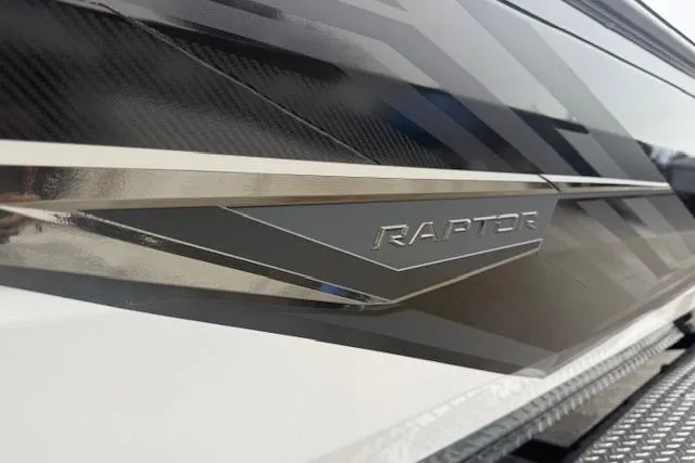 Slide: The Image of 2026 Crestliner 2050 Fish Hawk boat with "Raptor" branding detail. - 8