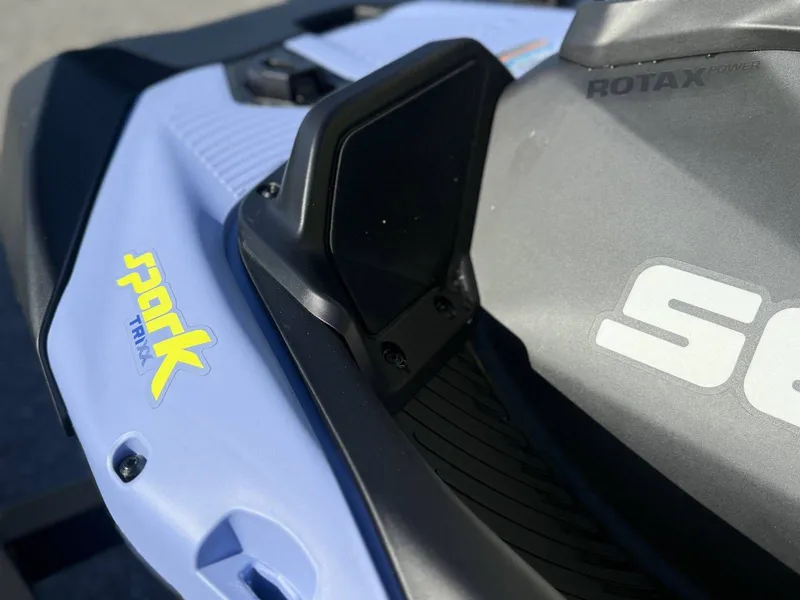 Slide: The Image of Close-up of 2024 Sea-Doo Spark Trixx with Rotax Power. - 5