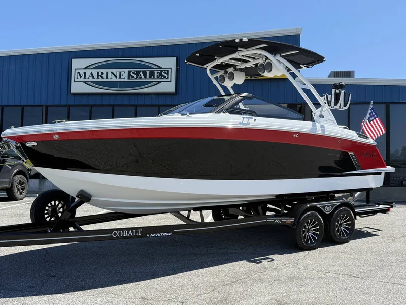 The Image of 2026 Cobalt R6 Surf boat in front of Marine Sales building. - 1