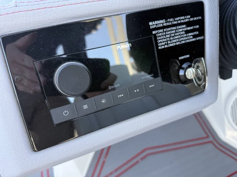 Slide: The Image of Cobalt R6 Surf 2026 dashboard featuring Fusion audio system and warning labels. - 49
