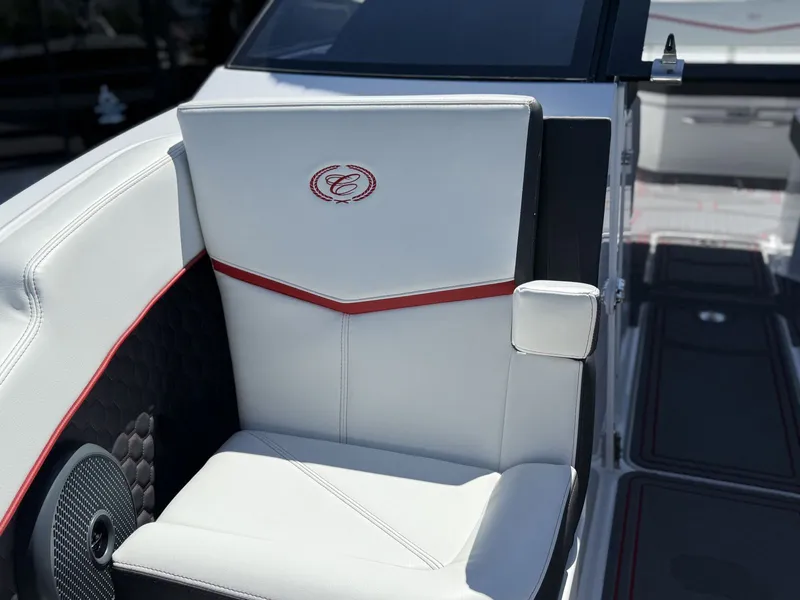 Slide: The Image of Luxurious seating in the 2026 Cobalt R6 Surf boat. - 9