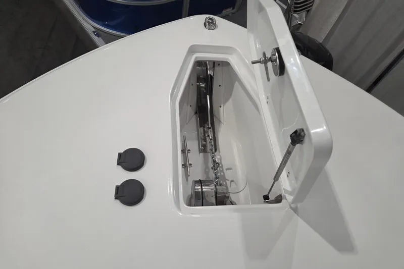Slide: The Image of Anchor compartment of 2026 Sea Hunt Ultra 275 Coffin Box boat, featuring modern design. - 10