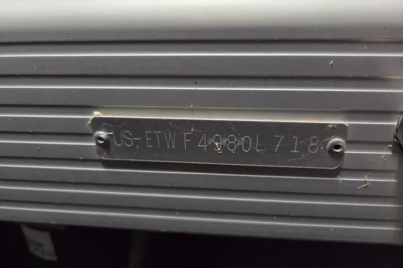 Slide: The Image of Hull identification number on a 2018 Bennington 22SFX boat. - 14