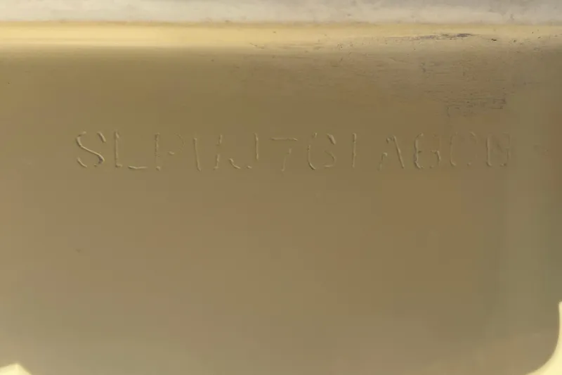 Slide: The Image of Close-up of hull identification number on 2008 Scout 222 Dorado boat. - 44