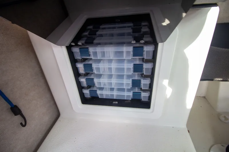 Slide: The Image of Storage compartment in Parker 2520 XLD Sport Cabin boat, 2022 model. - 40