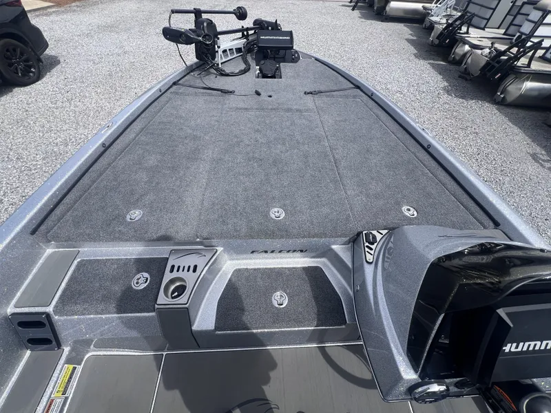 Slide: The Image of 2024 Falcon F205 boat with gray deck and electronics. - 11